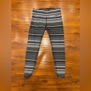 Calvin Klein Performance Black and White Striped Leggings